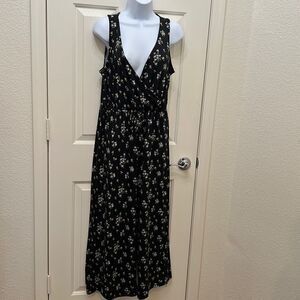 Love First Sight Size Large Pant Jumpsuit Romper V Neck Short Sleeve Wide Leg